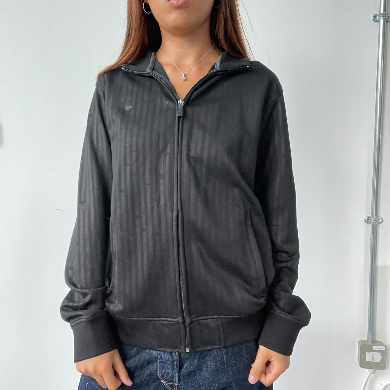Vintage Black Track Zip Up Jacket