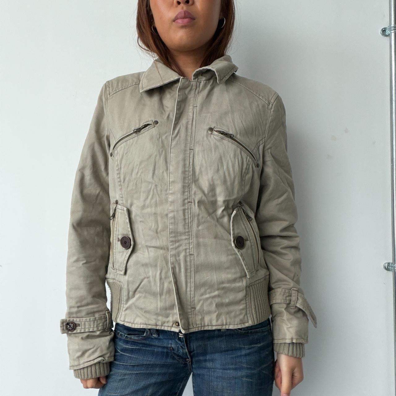 Vintage Beige Utility Jacket
