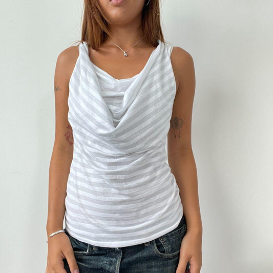 Vintage Stripe Cowl Neck Top
