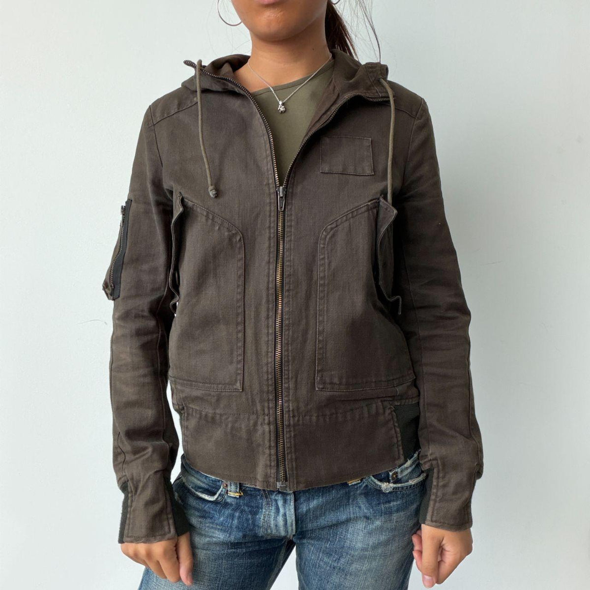 Vintage Brown Comptoir des Cotonniers  Utility Jacket