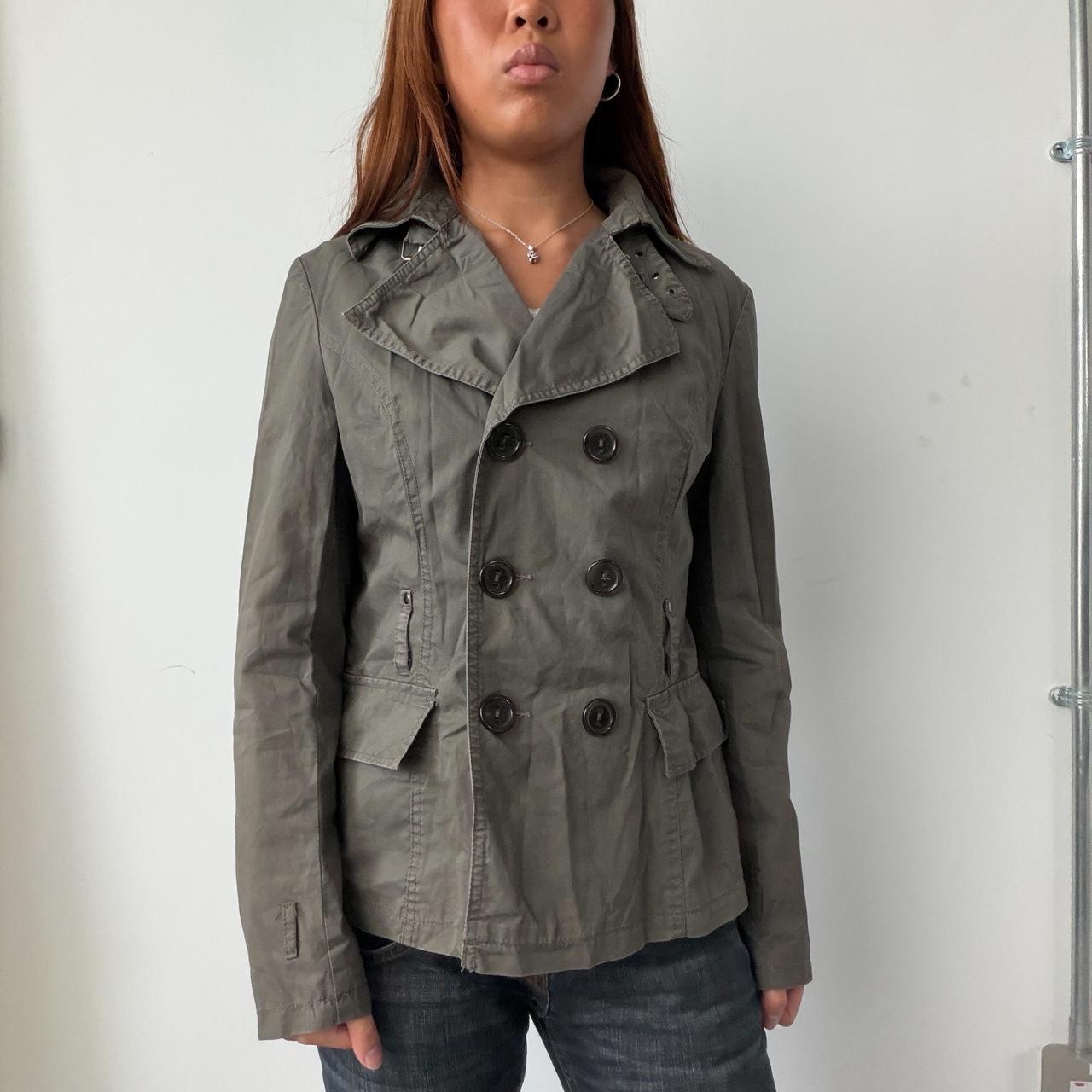 Vintage Khaki Utility Blazer