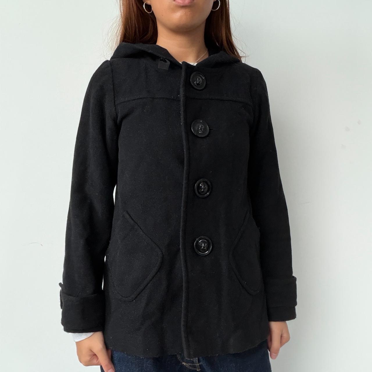 Vintage Black Cop Copine Wool Coat