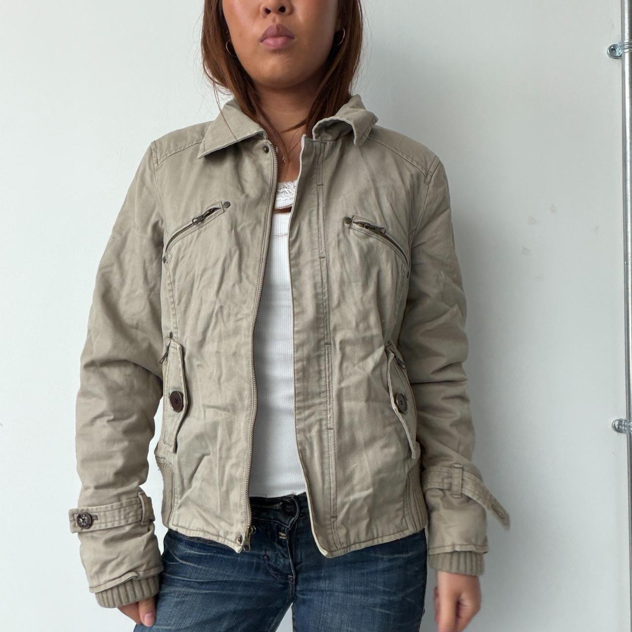 Vintage Beige Utility Jacket