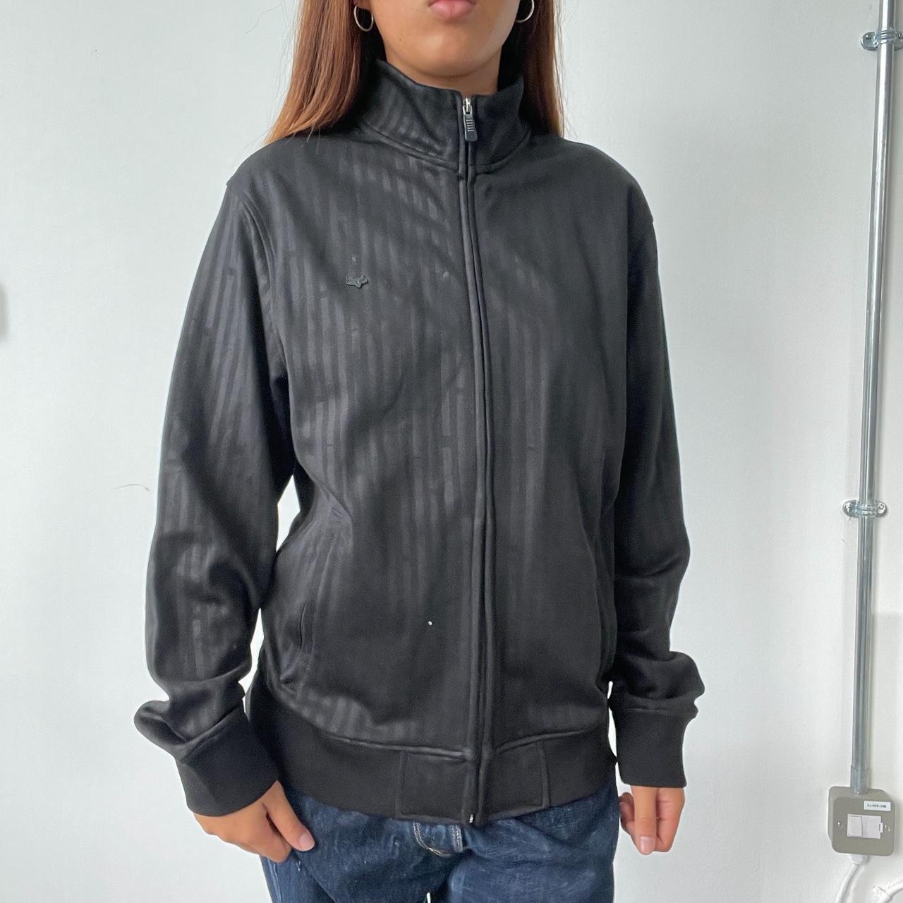 Vintage Black Track Zip Up Jacket