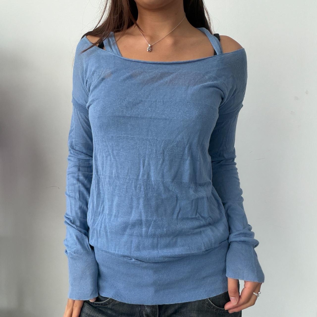 Vintage Blue Layered Jumper