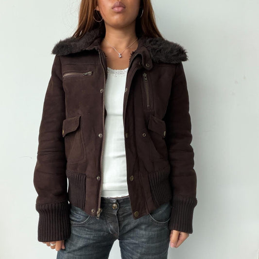 Vintage Brown Suede Jacket