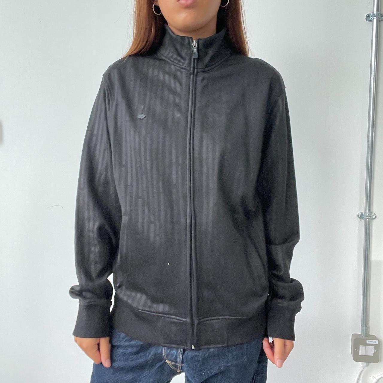 Vintage Black Track Zip Up Jacket