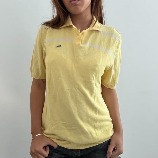 Vintage Yellow Lacoste Polo Top