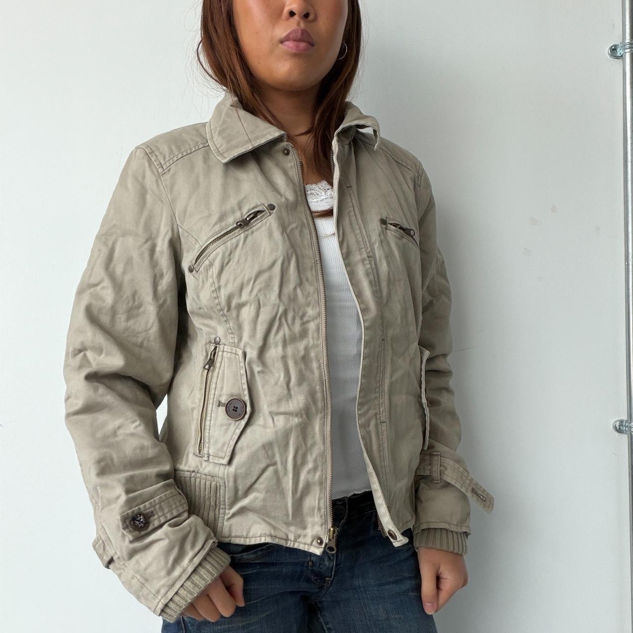 Vintage Beige Utility Jacket