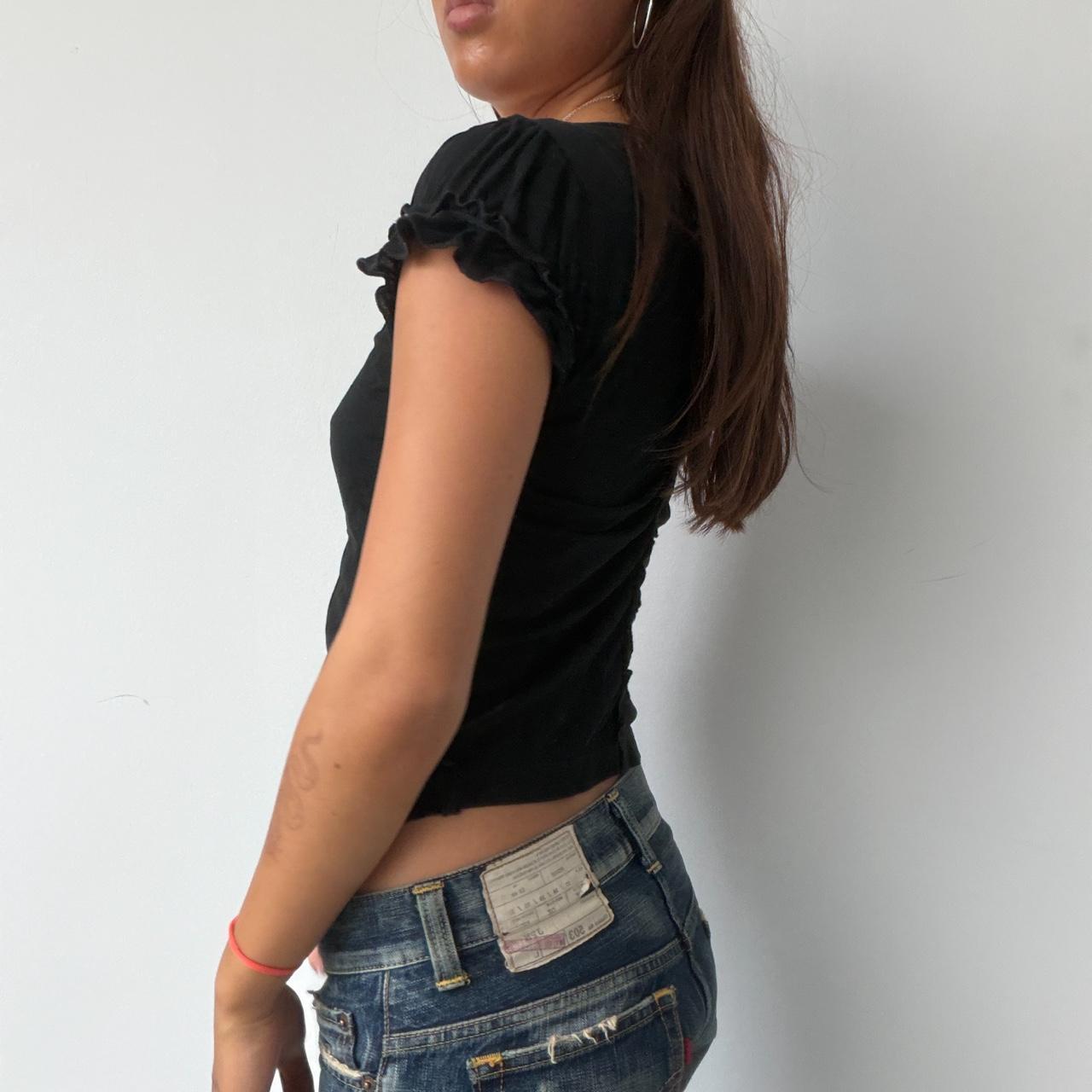 Vintage Black Cop Copine Zip Top