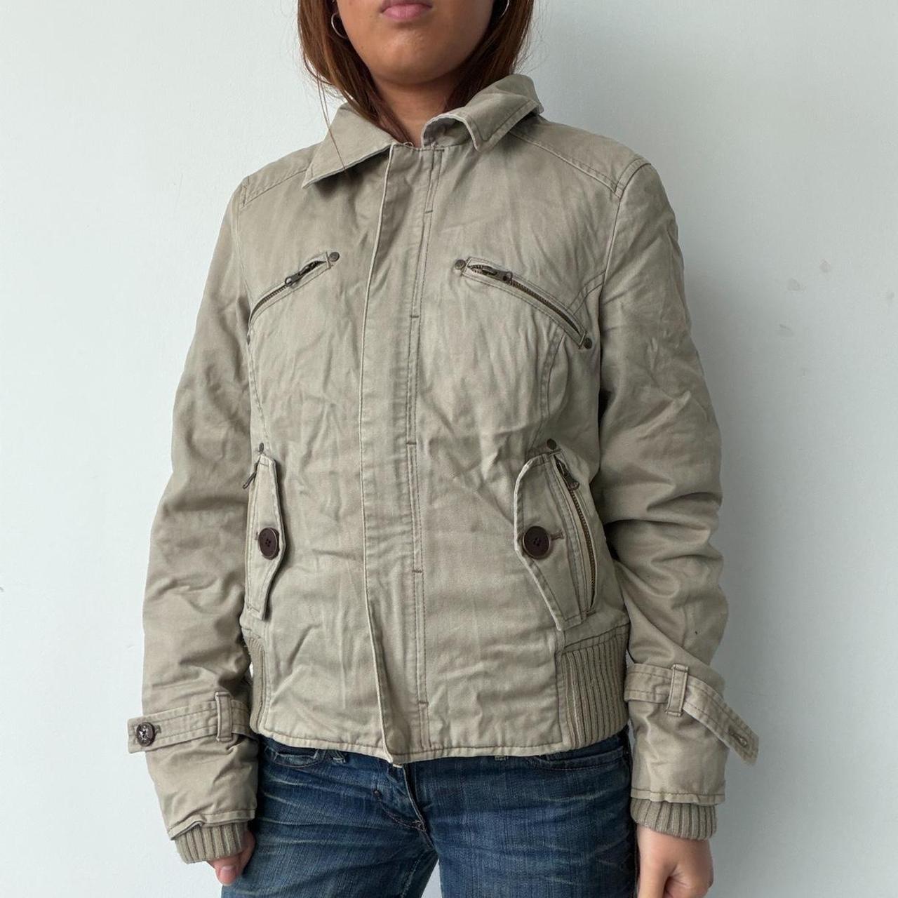 Vintage Beige Utility Jacket