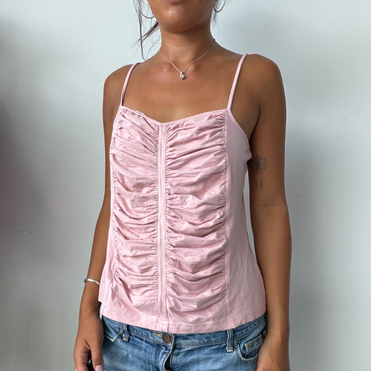 Vintage Pink Ruched Top