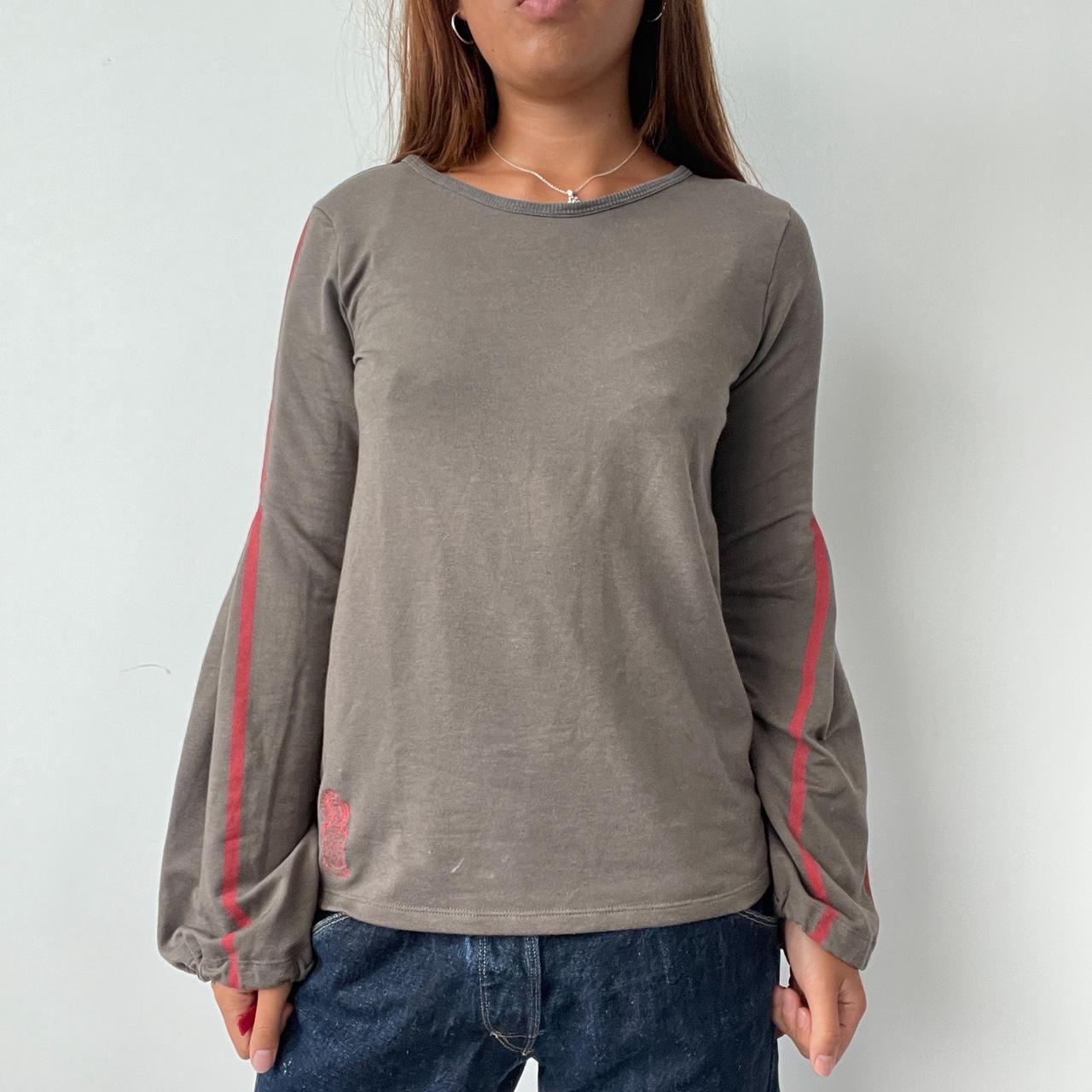 Vintage Khaki Cop Copine Long Sleeve Top