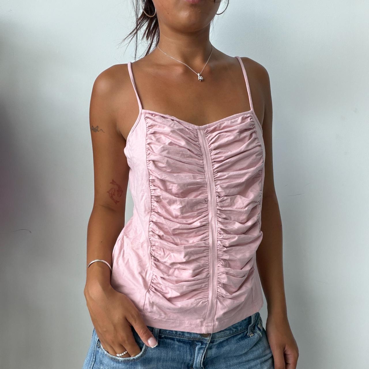 Vintage Pink Ruched Top
