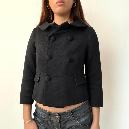 Vintage Black Peacoat