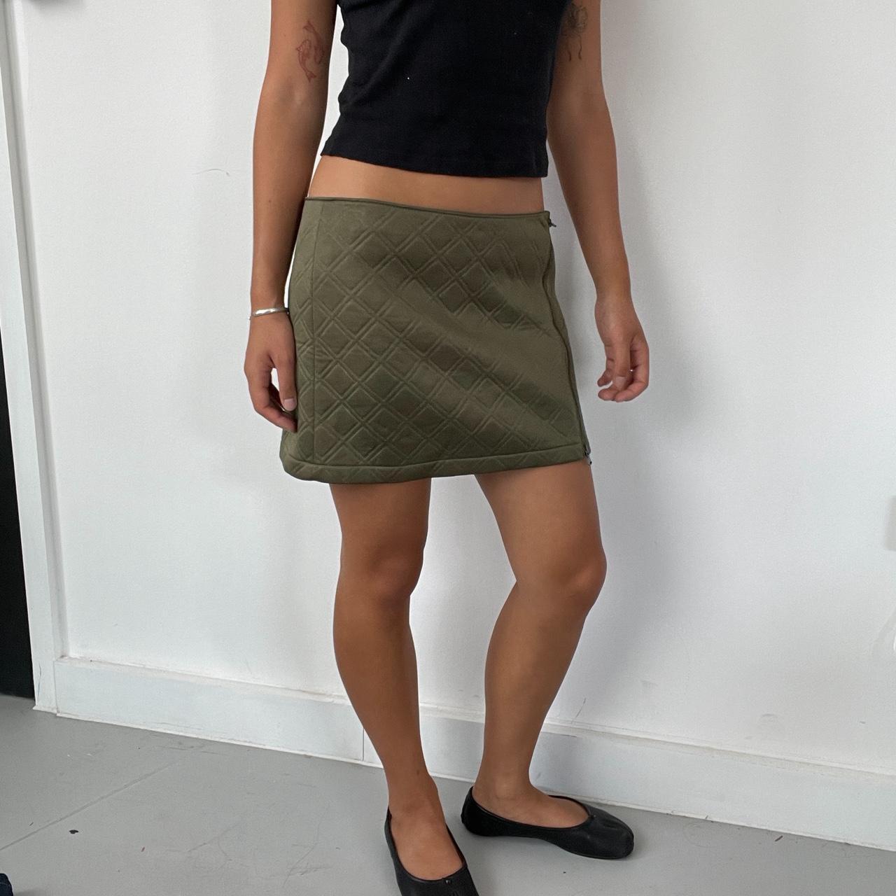 Vintage Olive Mini Skirt