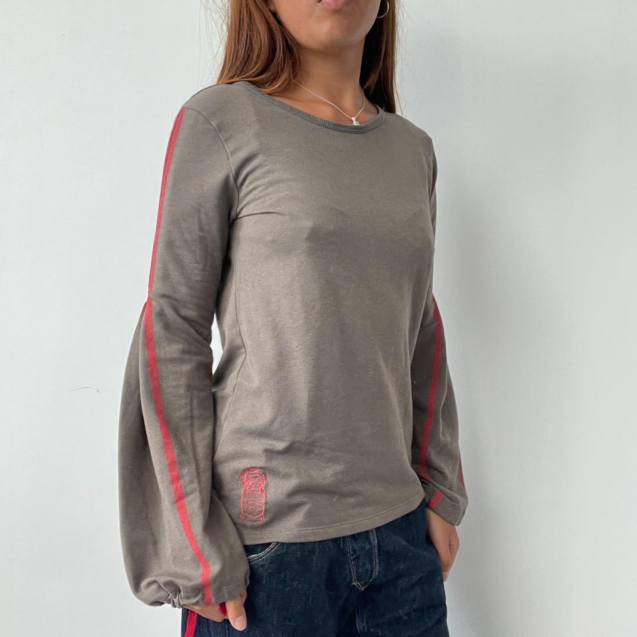 Vintage Khaki Cop Copine Long Sleeve Top