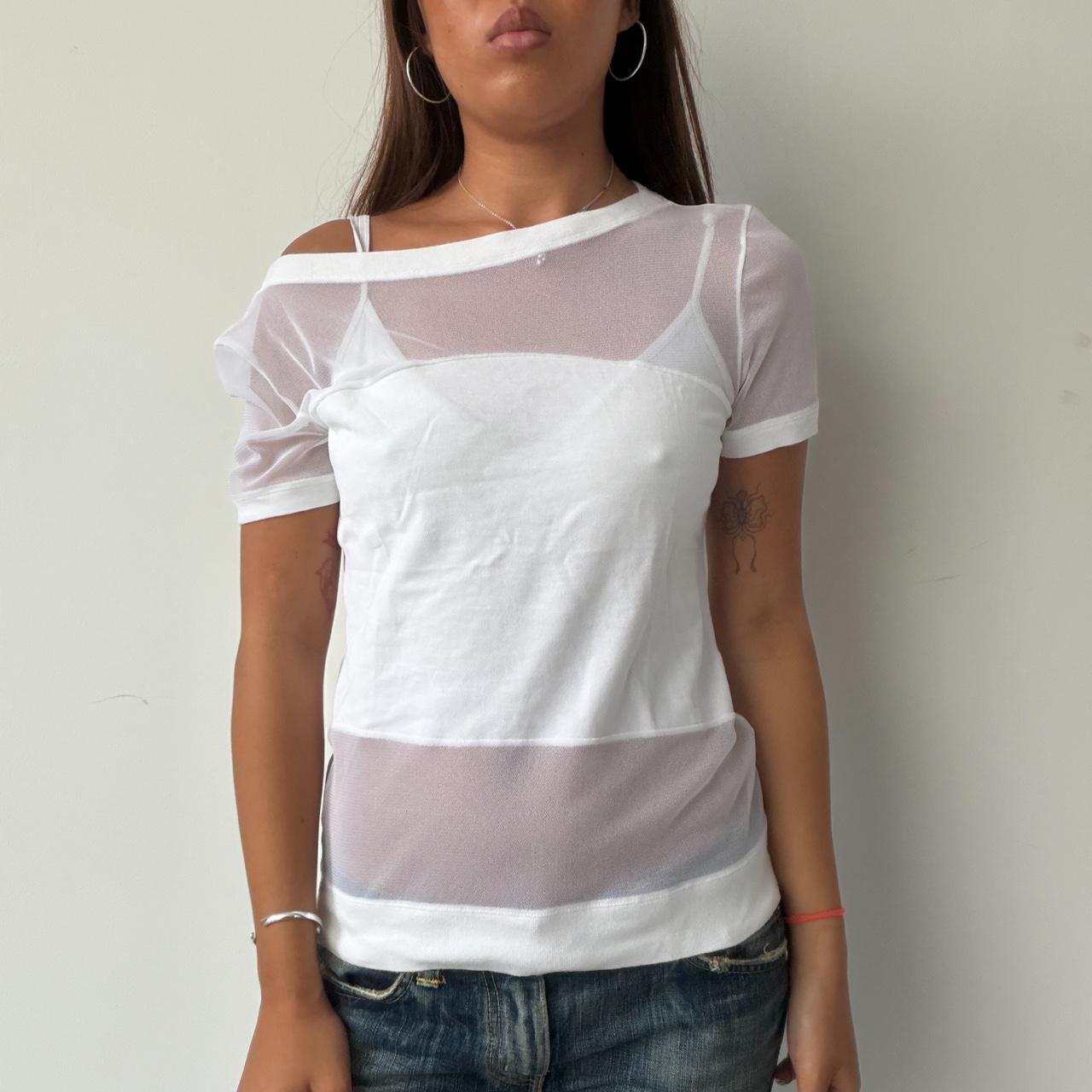 Vintage White Sheer Top