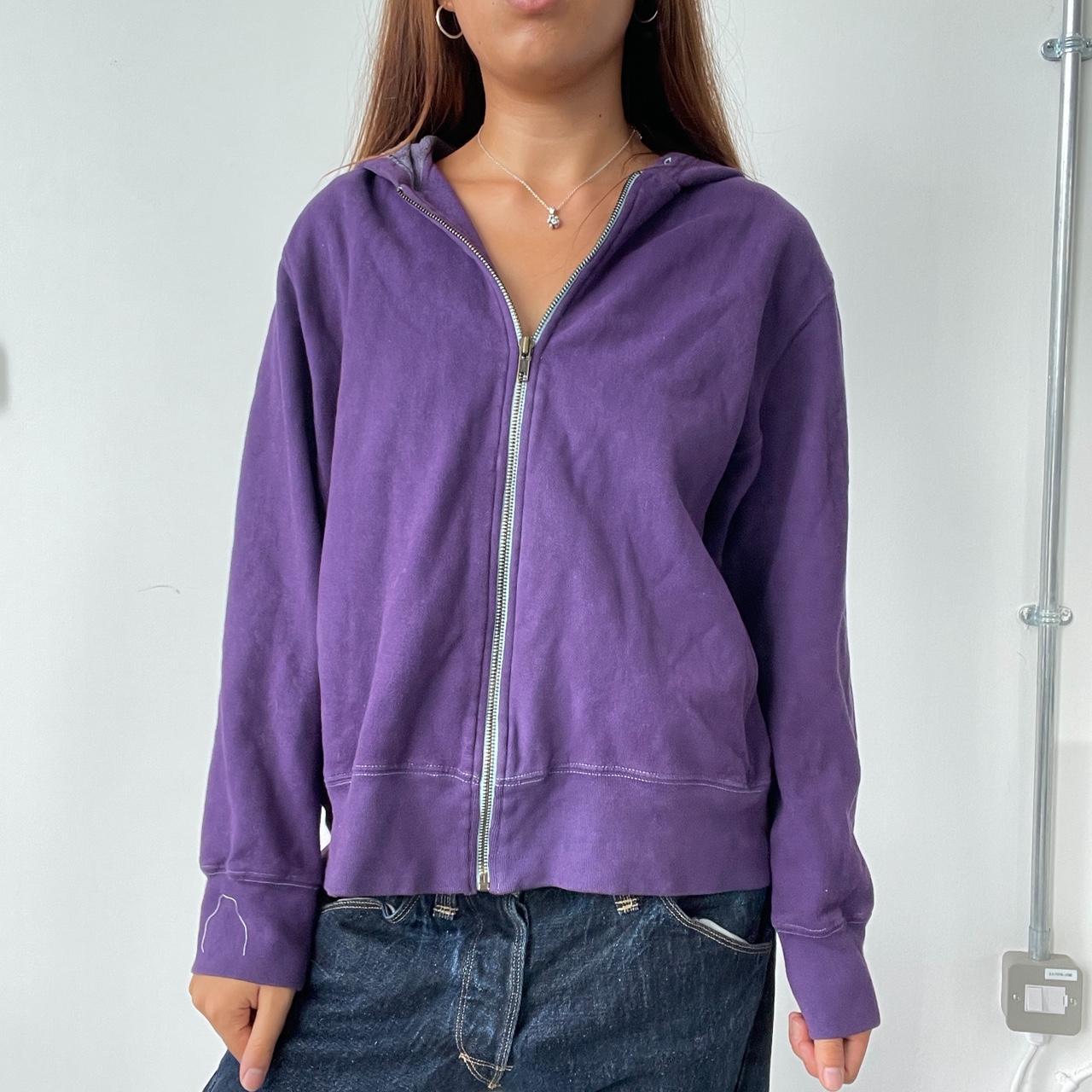 Vintage Purple Zip Up Hoodie