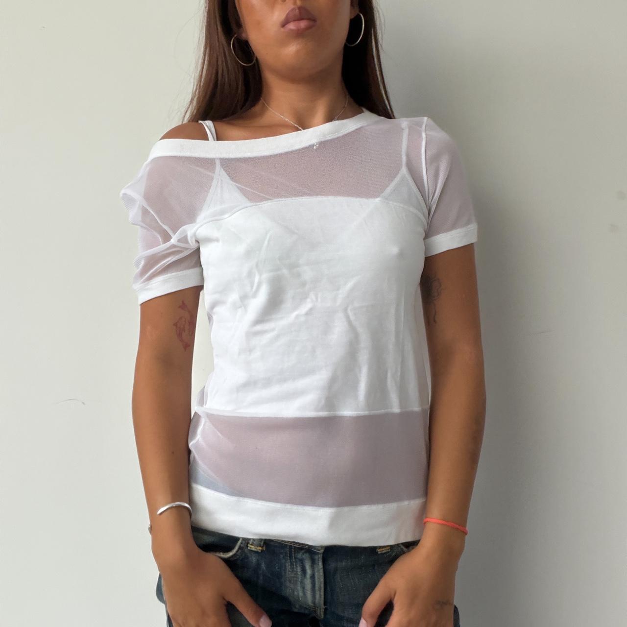 Vintage White Sheer Top