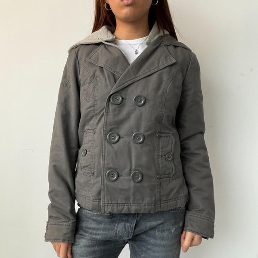 Vintage Grey Double Breasted Jacket