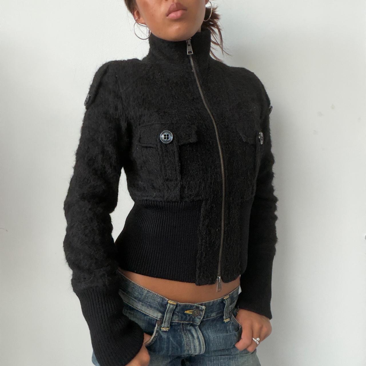 Vintage Black Alpaca Wool Jacket