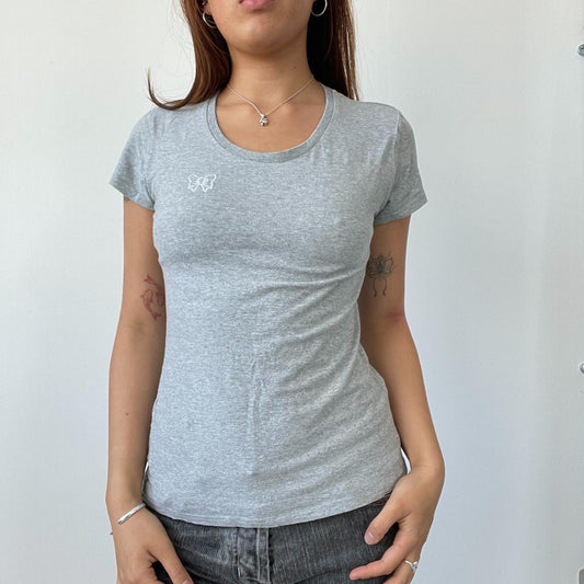 Grey Scoop Neck T Shirt