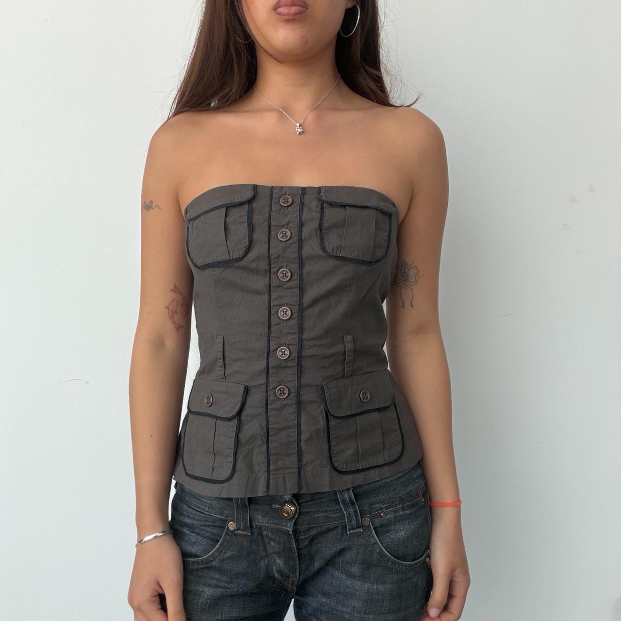 Vintage Khaki Bandeau Top