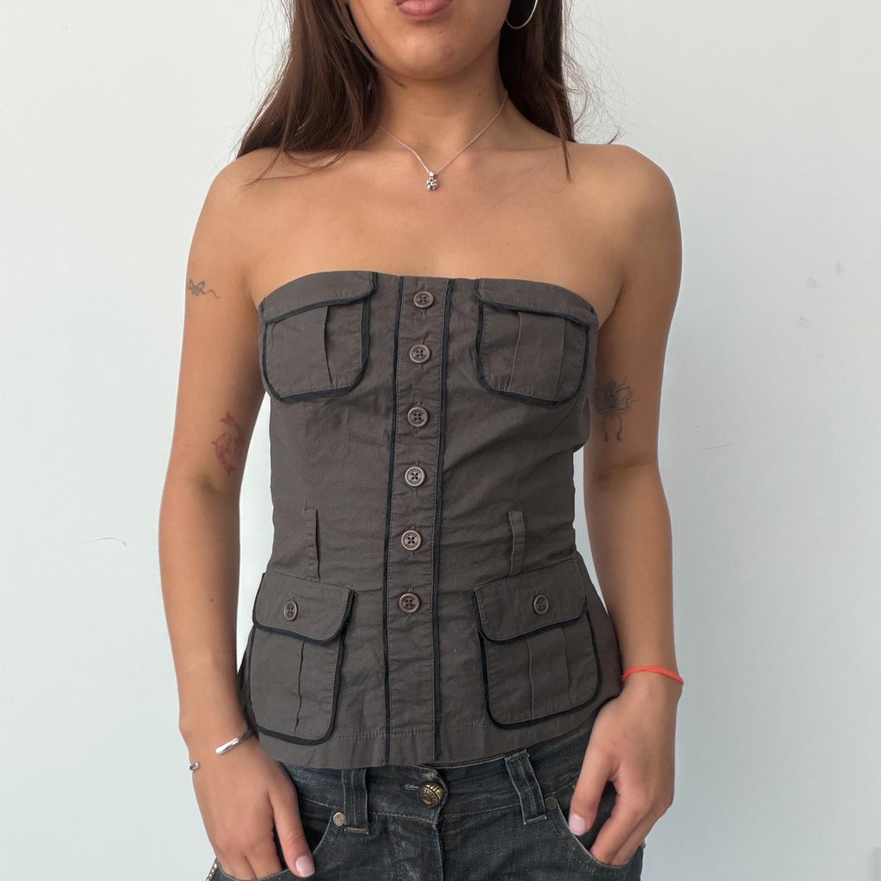 Vintage Khaki Bandeau Top