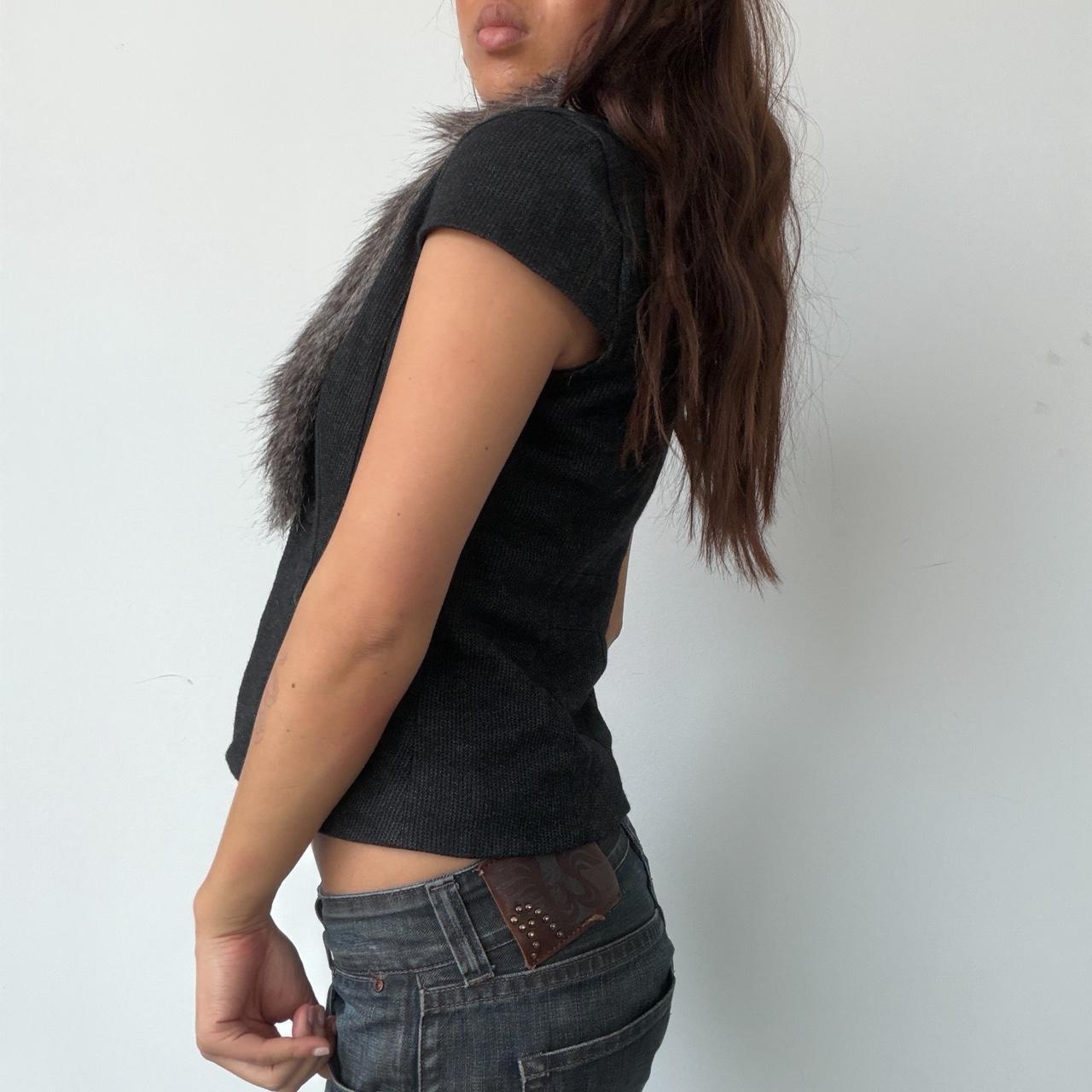 Vintage Faux Fur Trim Blazer