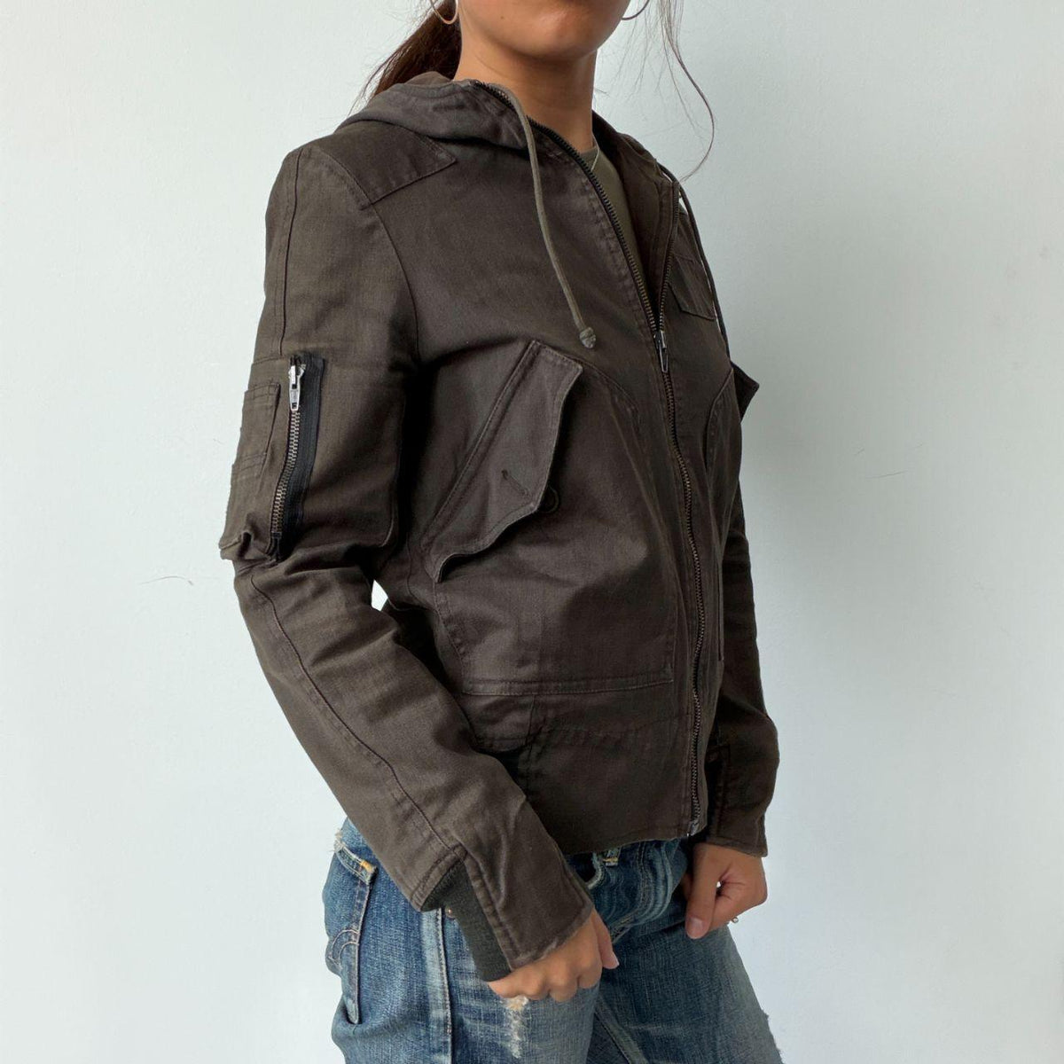 Vintage Brown Comptoir des Cotonniers  Utility Jacket