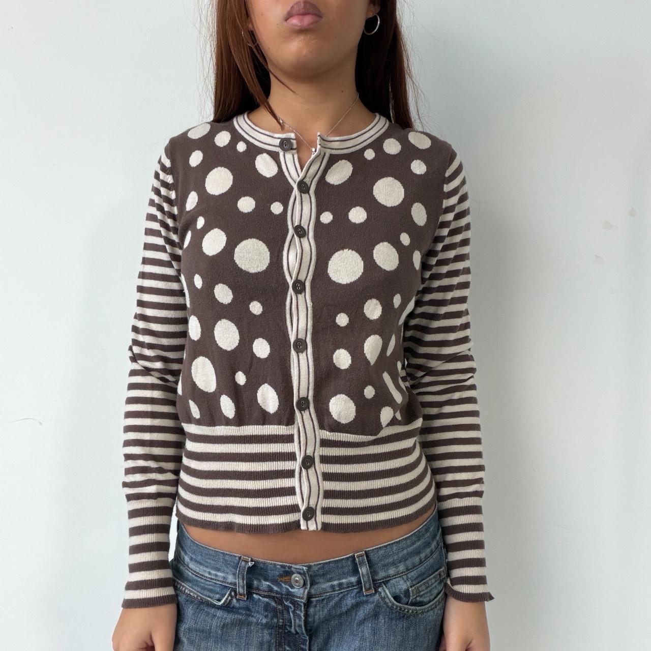 Vintage Brown Spot Cardigan