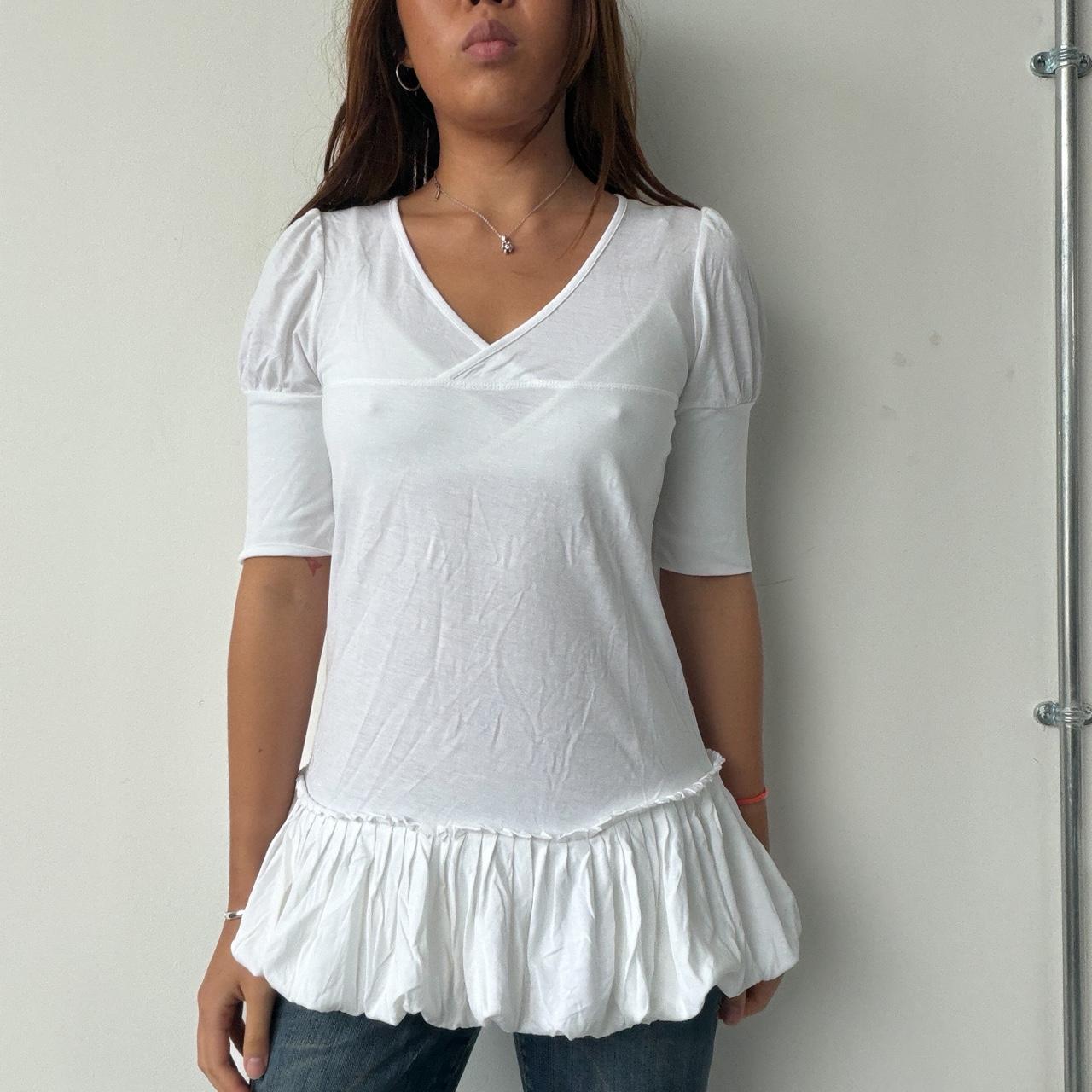 Vintage White Cop Copine Tunic Top