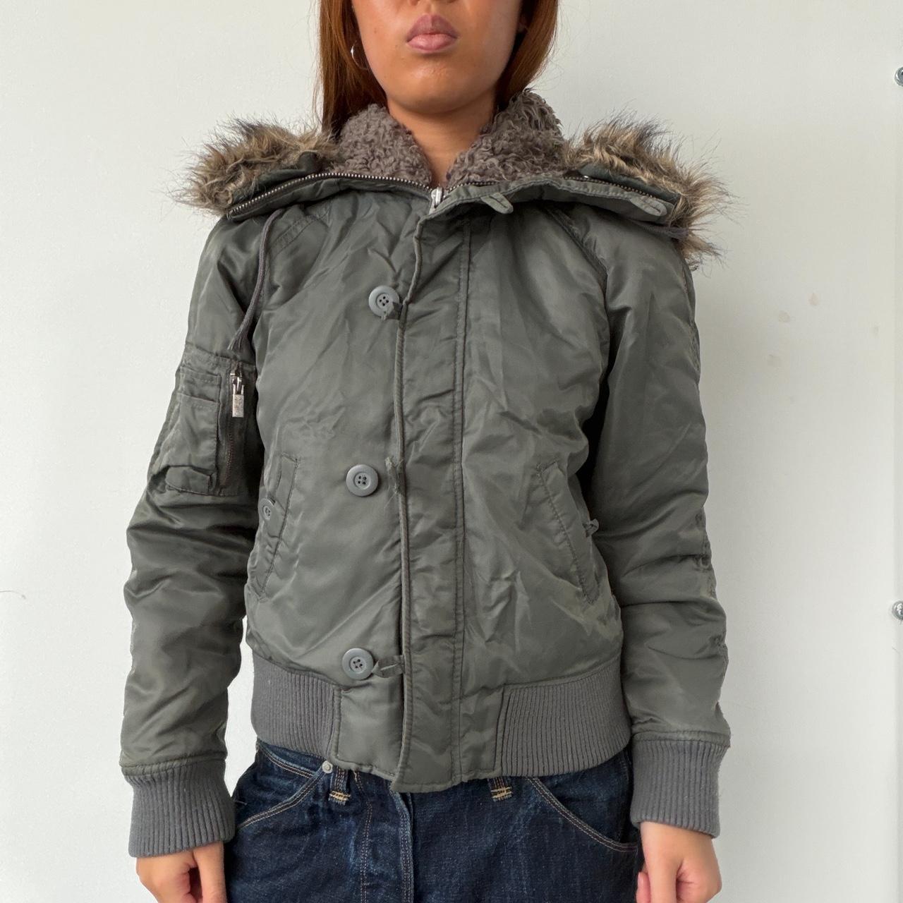 Vintage Grey Zip Up Jacket