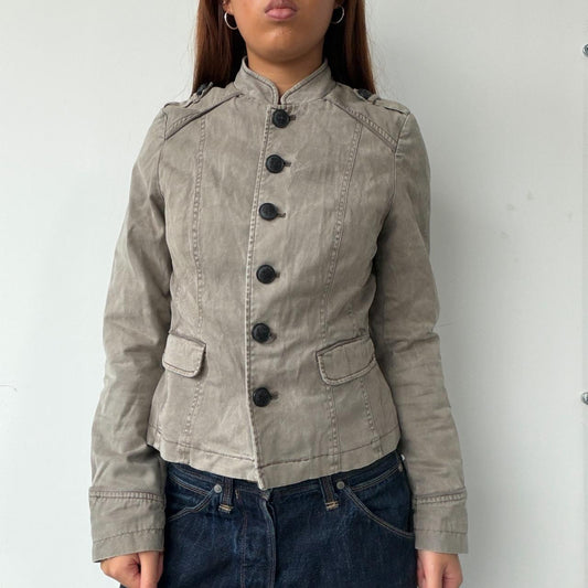 Vintage Beige Button Up