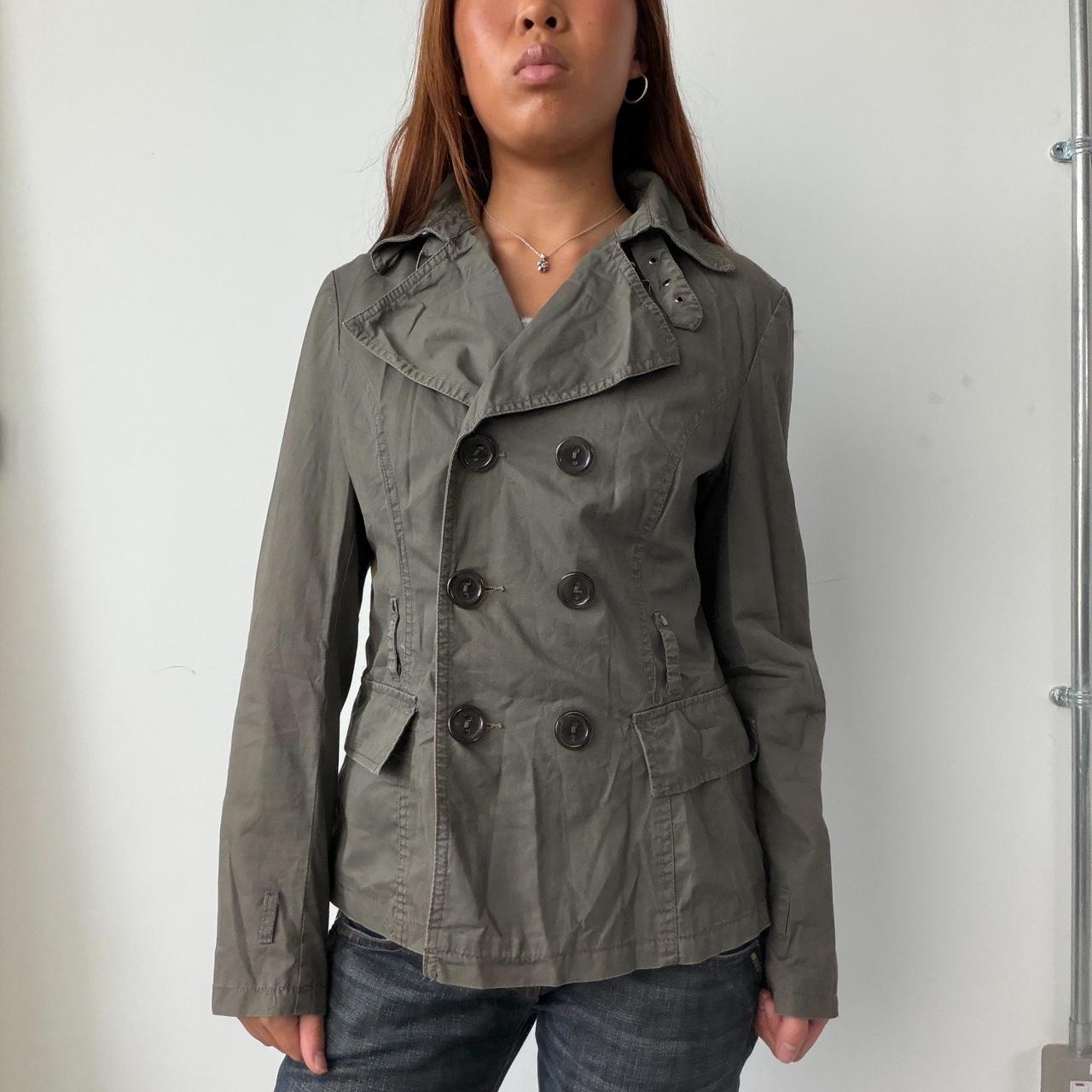 Vintage Khaki Utility Blazer
