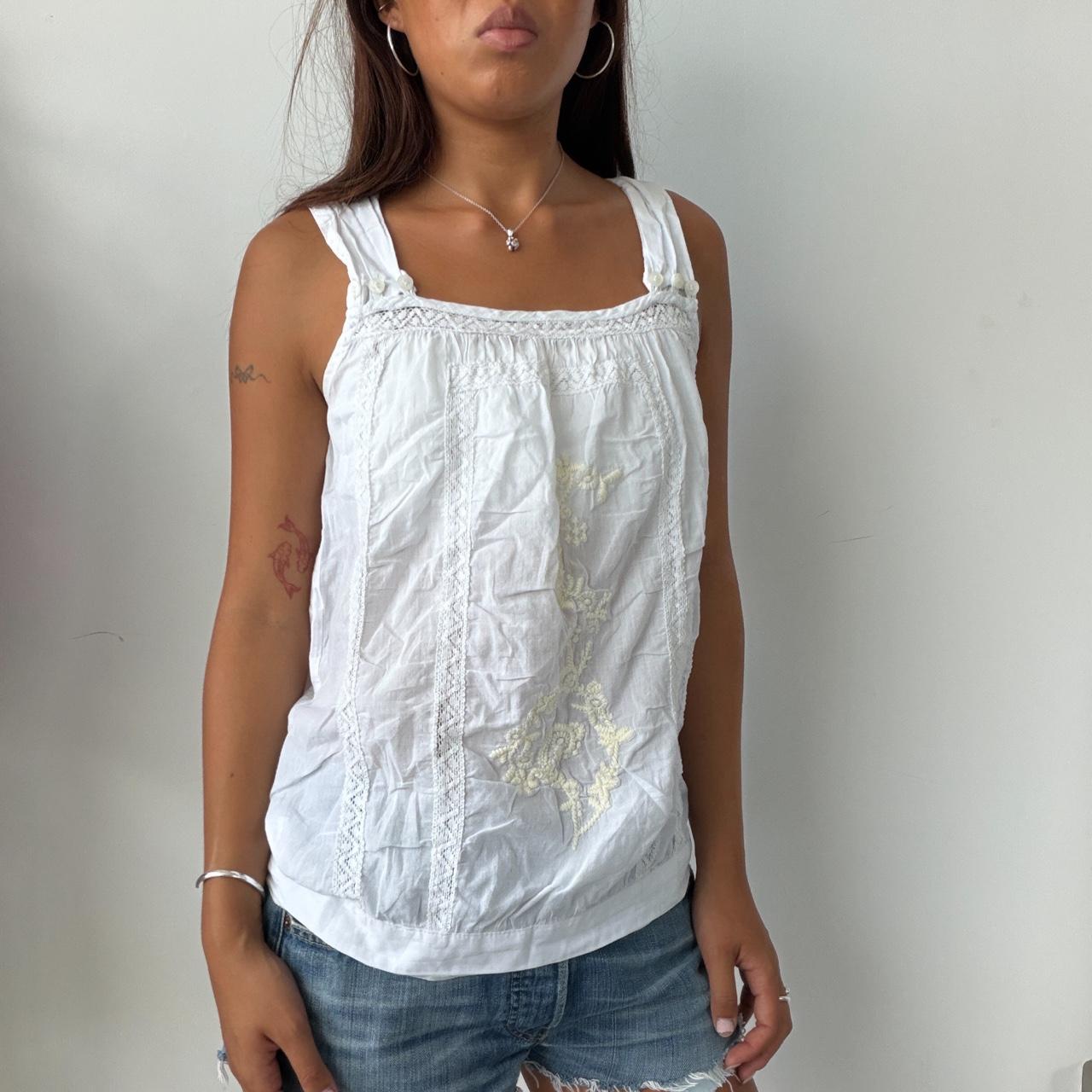 Vintage White Summer Top