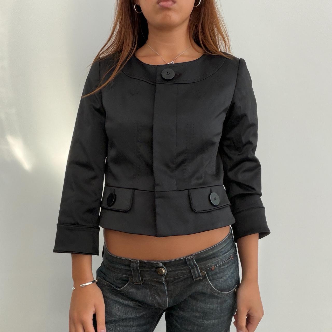 Vintage Black Satin Jacket