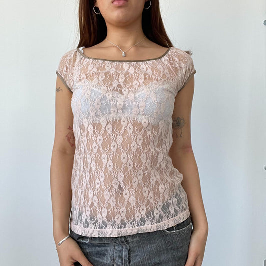 Baby Pink Lace Top