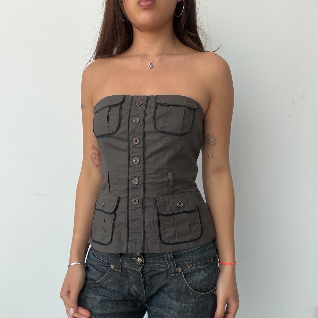 Vintage Khaki Bandeau Top
