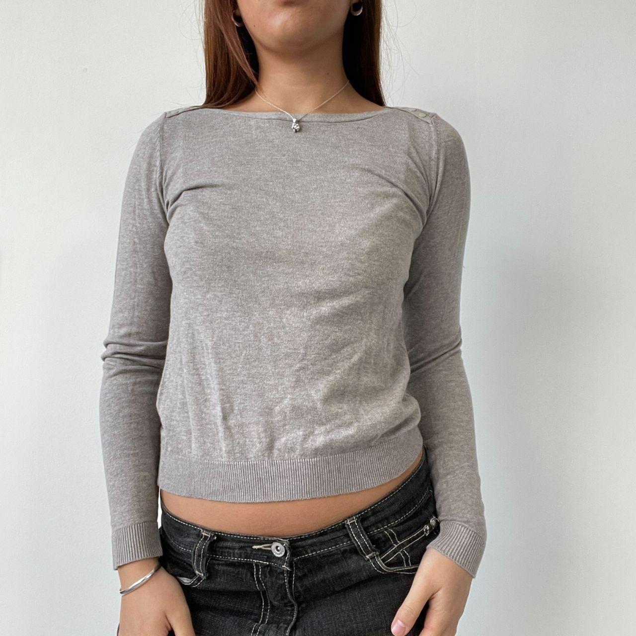 Grey Bardot Knitted Jumper