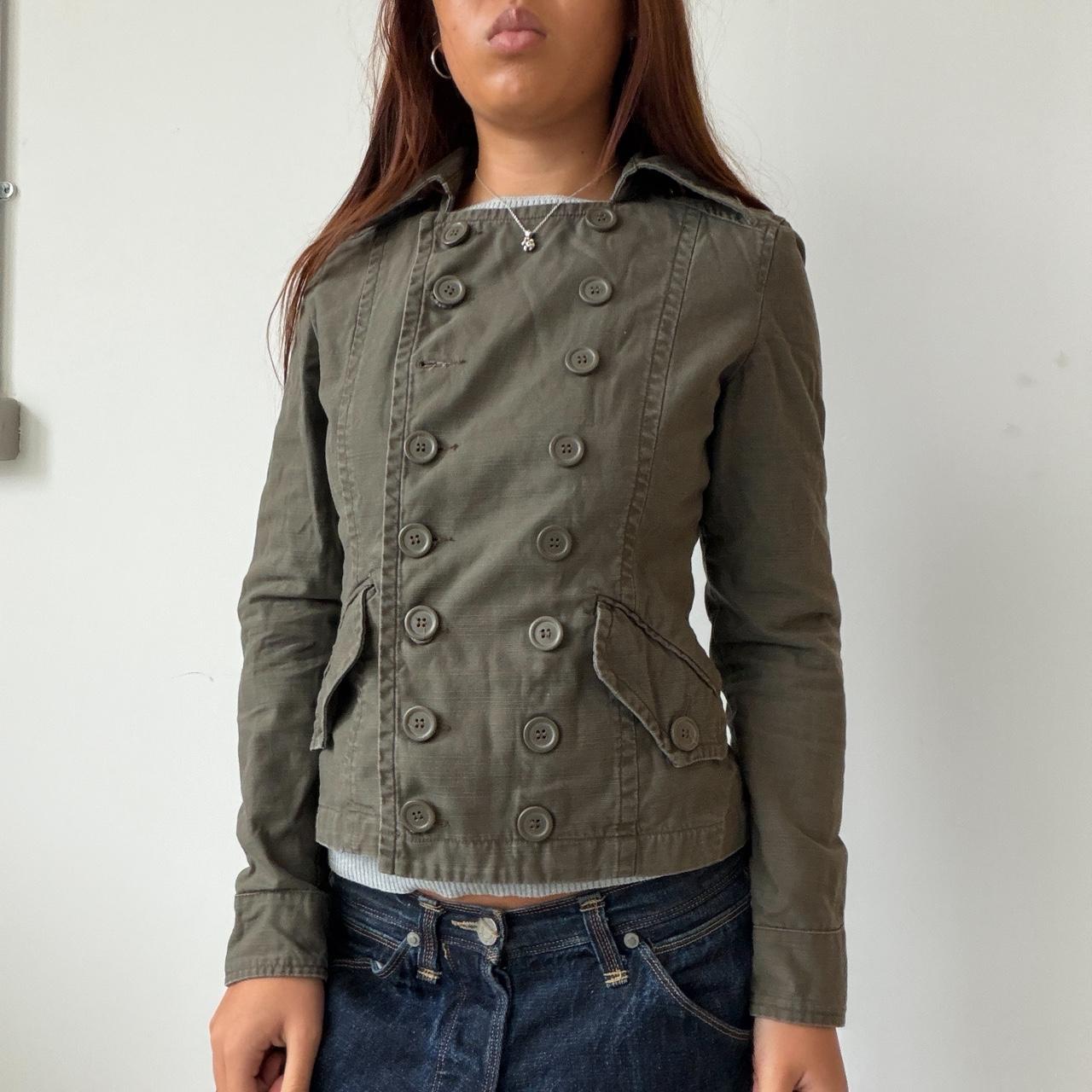 Vintage Double Breasted Khaki Jacket
