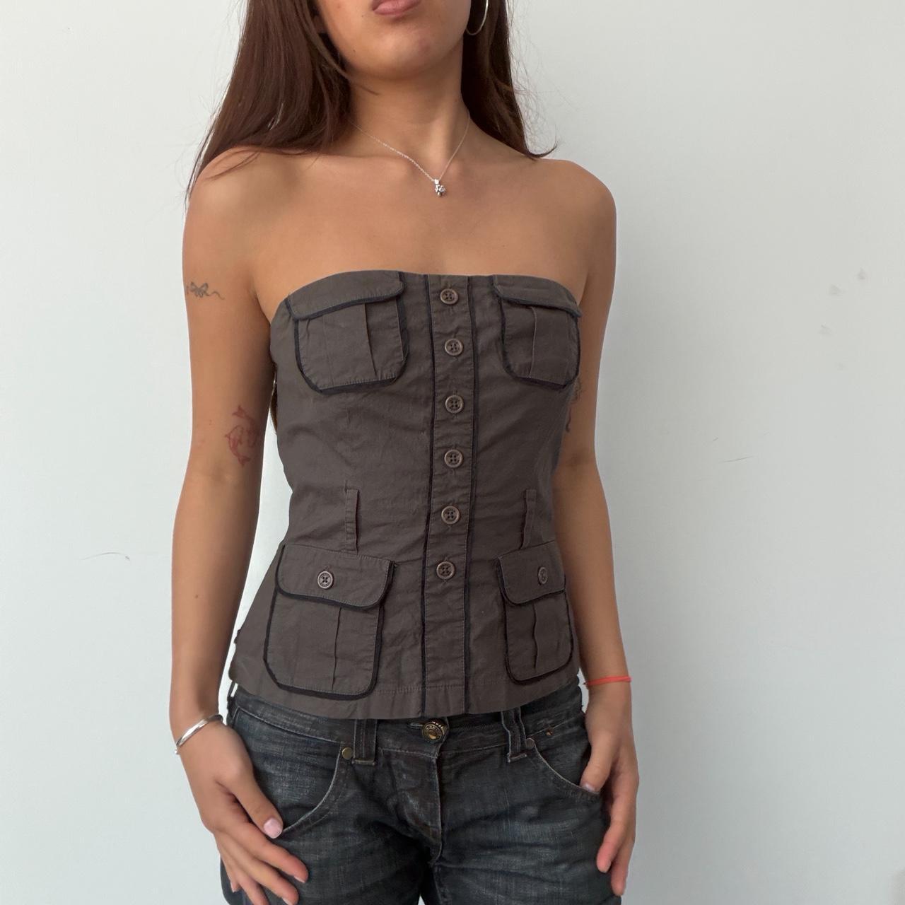 Vintage Khaki Bandeau Top