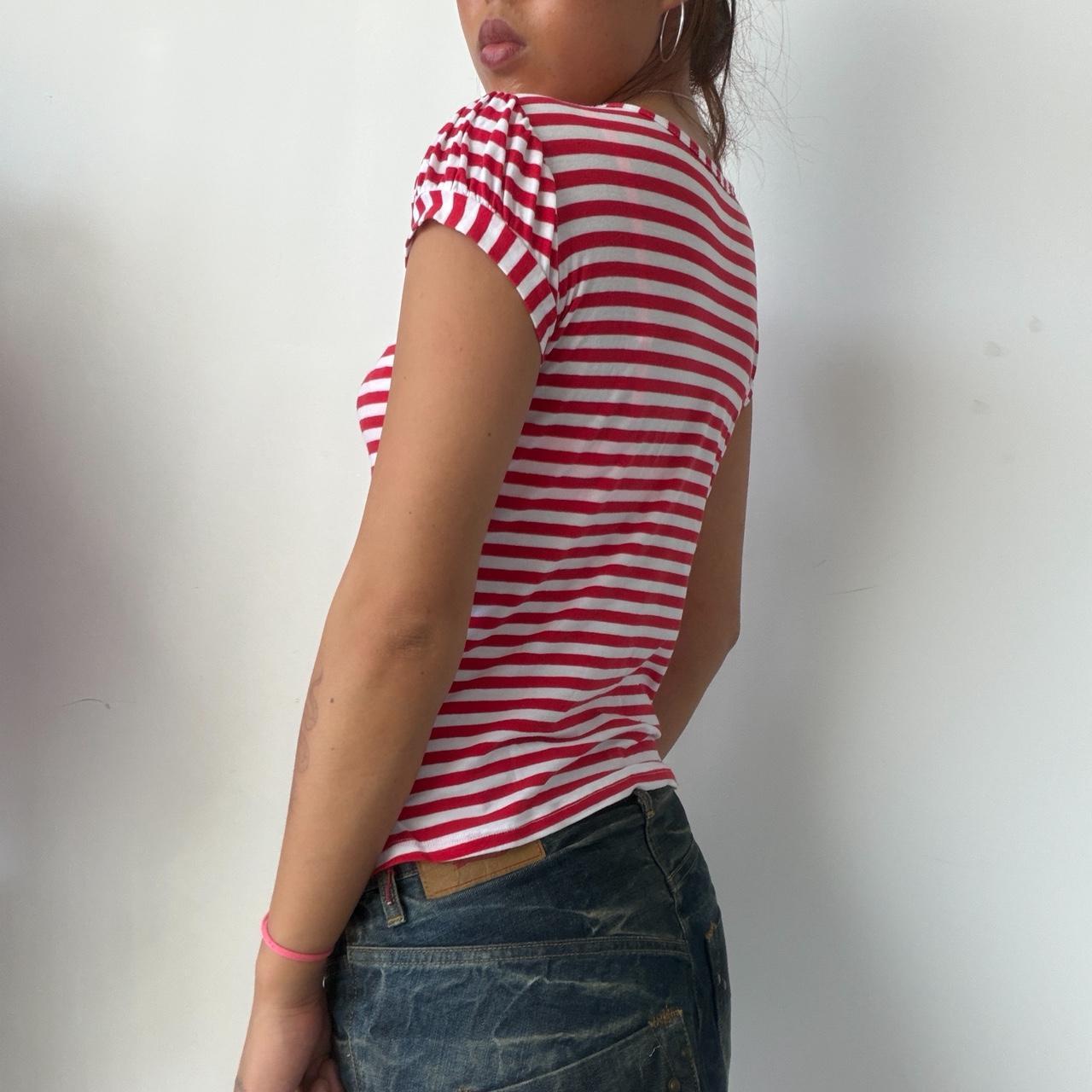 Vintage Red Stripe Graphic Tee