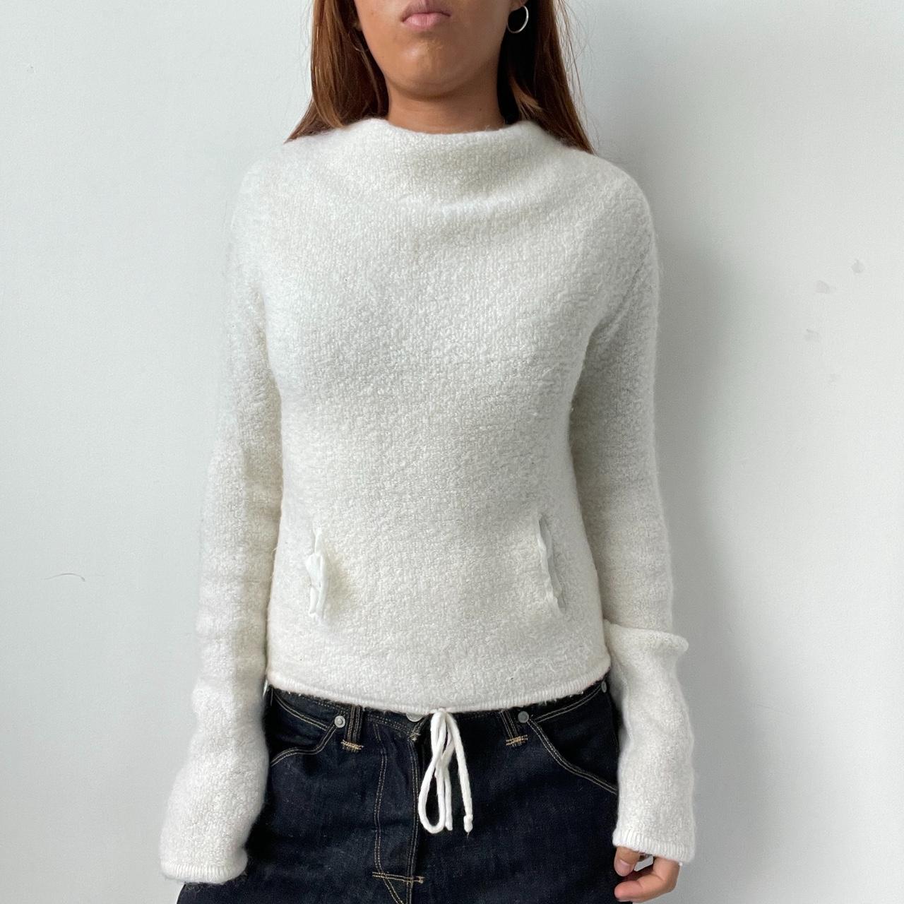 Vintage White Fluffy Jumper