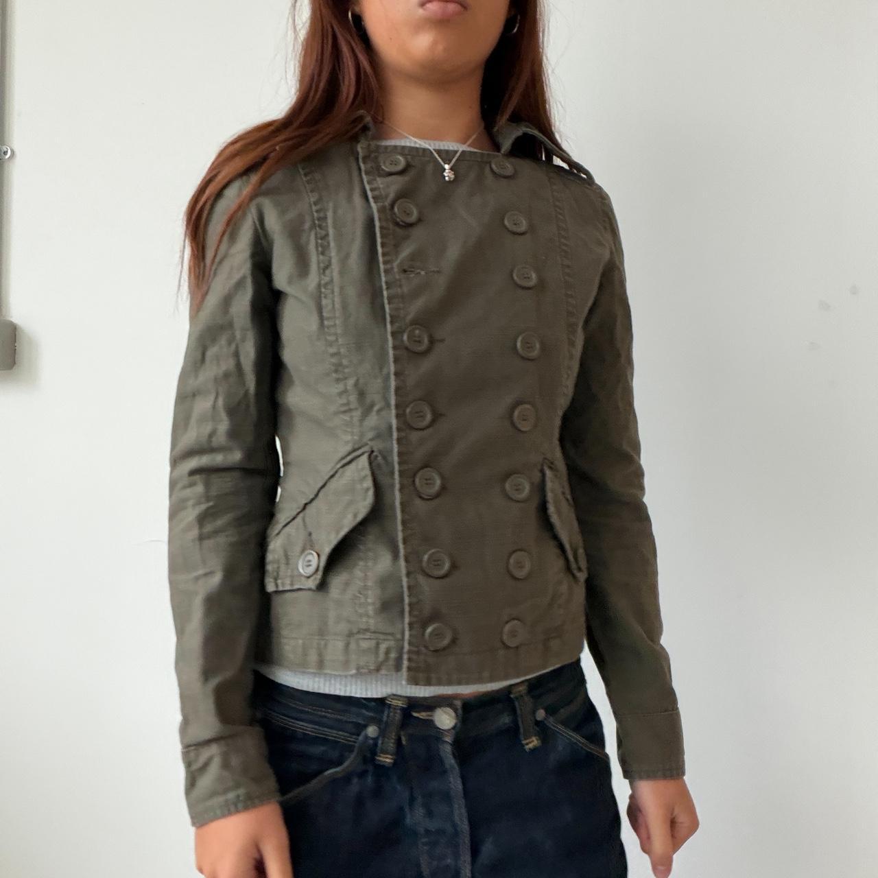 Vintage Double Breasted Khaki Jacket