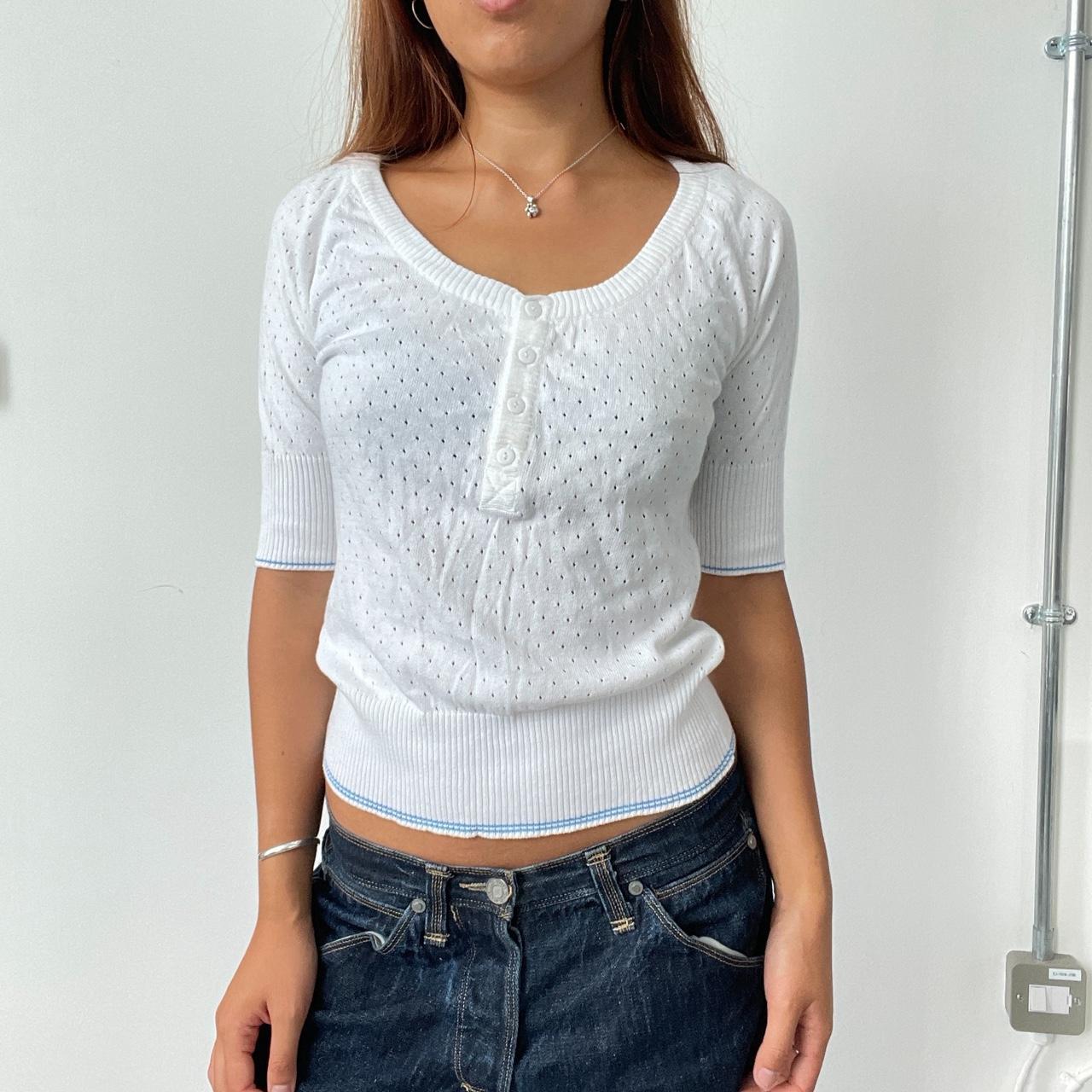 Vintage White Knit Top