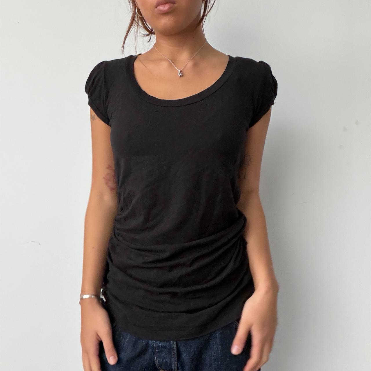 Vintage Black Ruffle Top