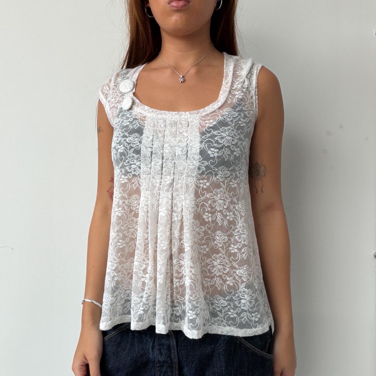 Vintage Lacy White Top