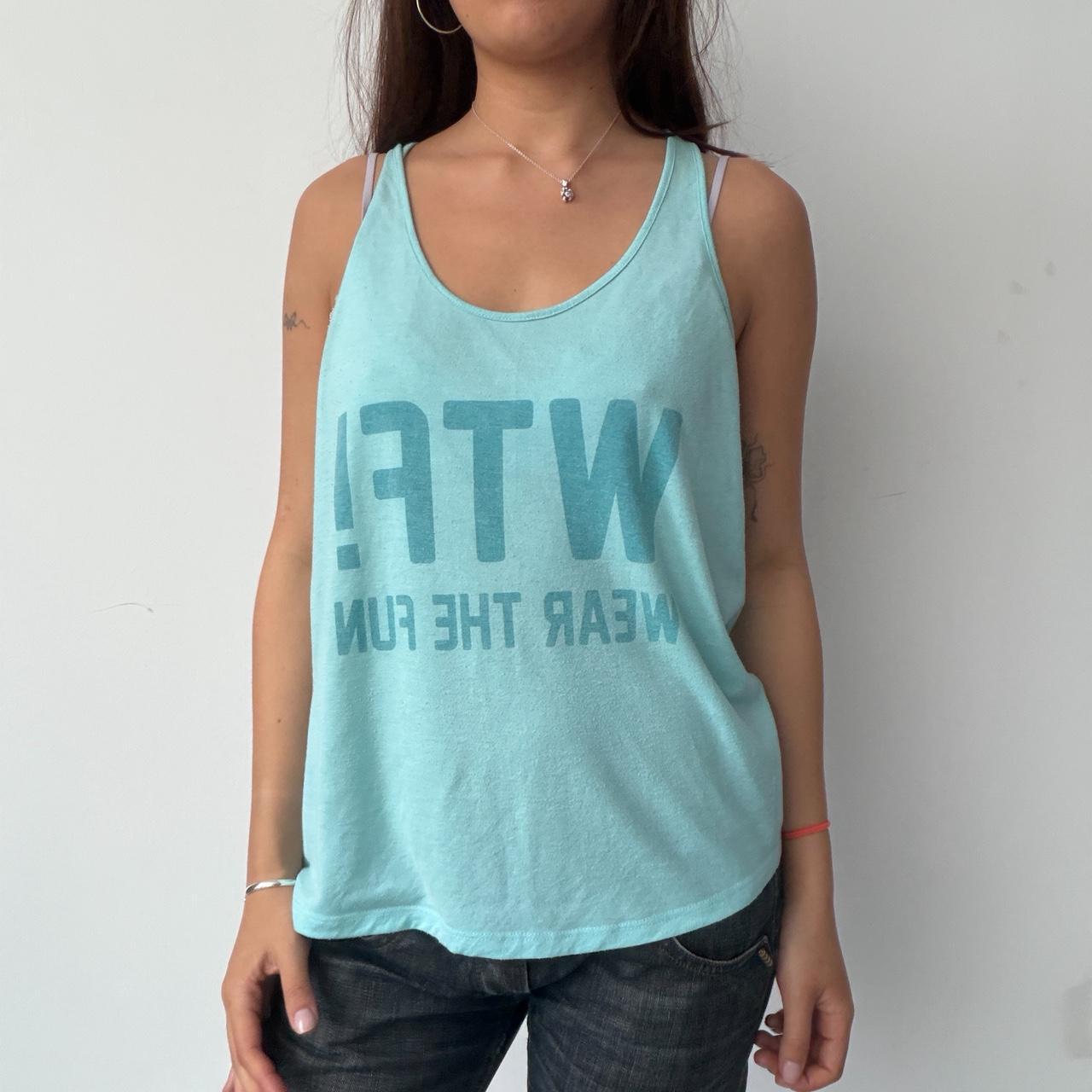 Vintage Blue Graphic Print